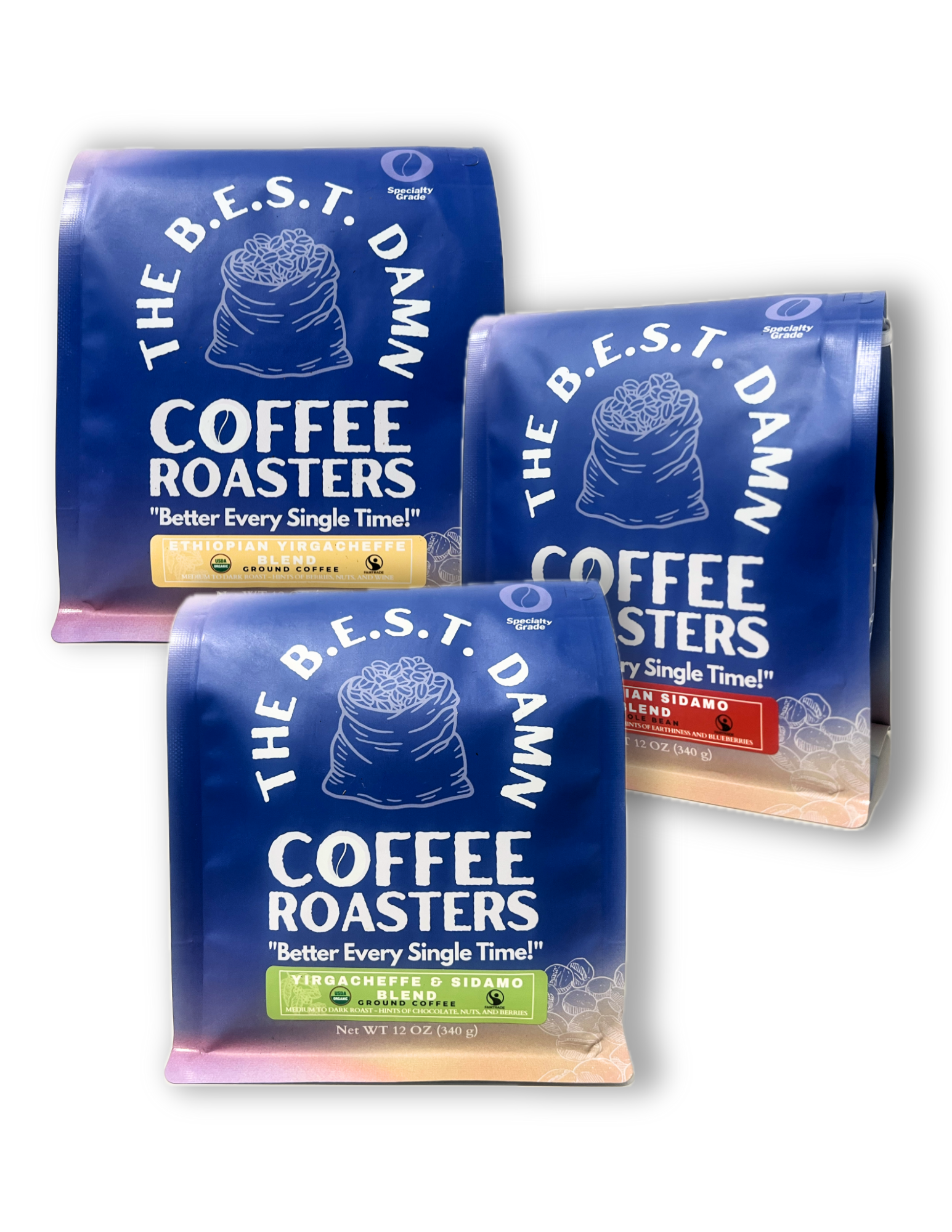 three bags of coffee roasters coffee roasters